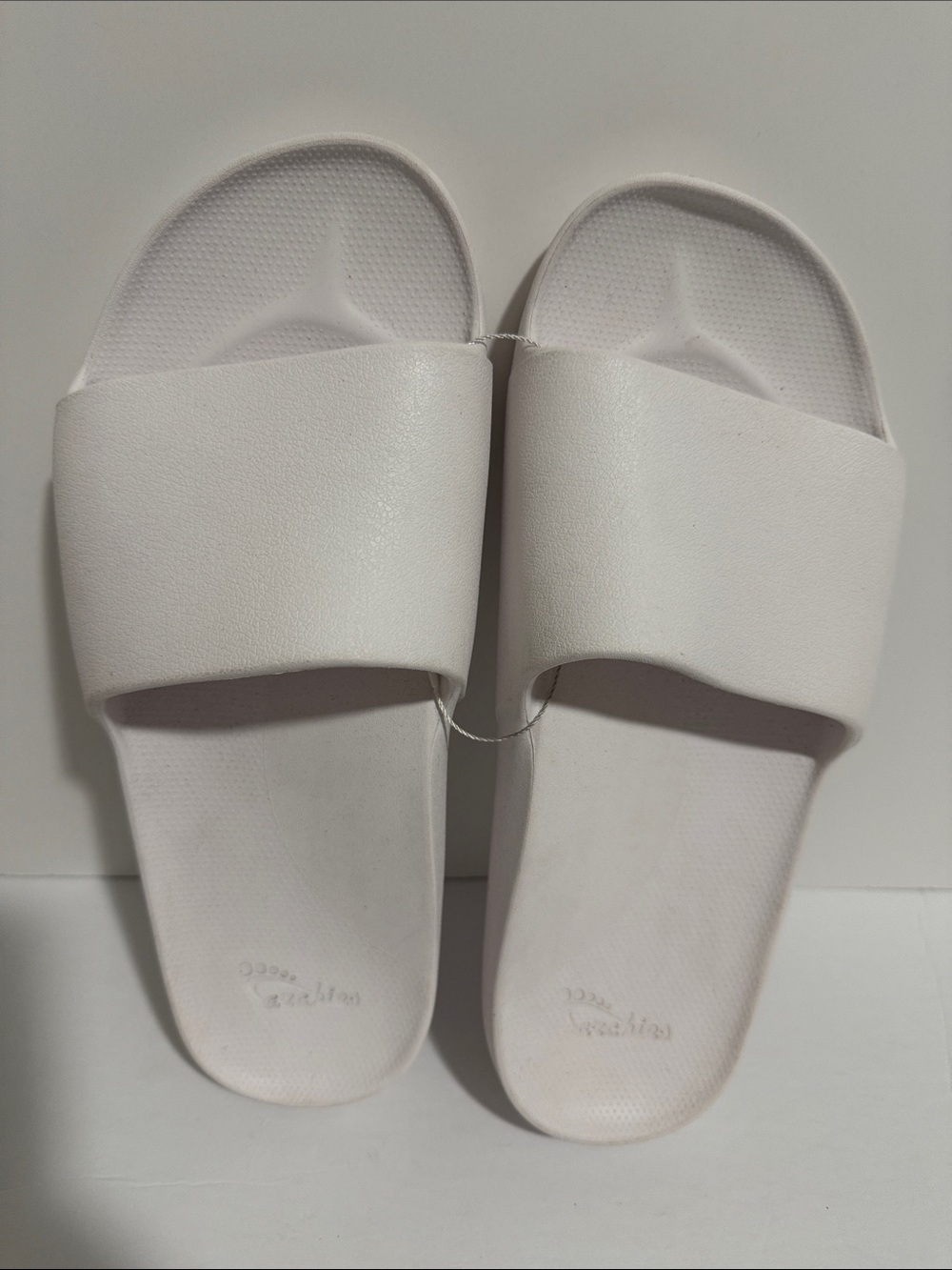 Archie’s Men's White Unisex Arch Support Slide Sandals Slip-On Comfort  Size 13